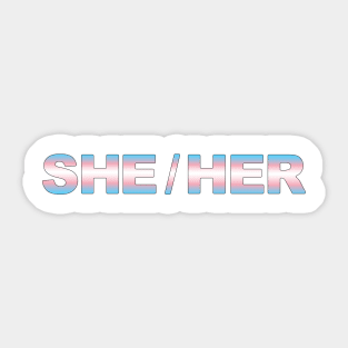 she her pronoun Sticker